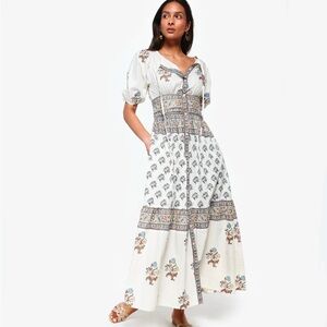Hannah Camilla Tiered Floral Poplin Maxi Dress